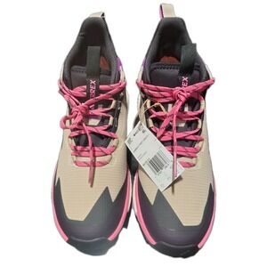 Sz 8.5- Adidas Women's Terrex Free Hiker Gore-TEX 2.0 Hiking Shoes, Beige/Pink.
